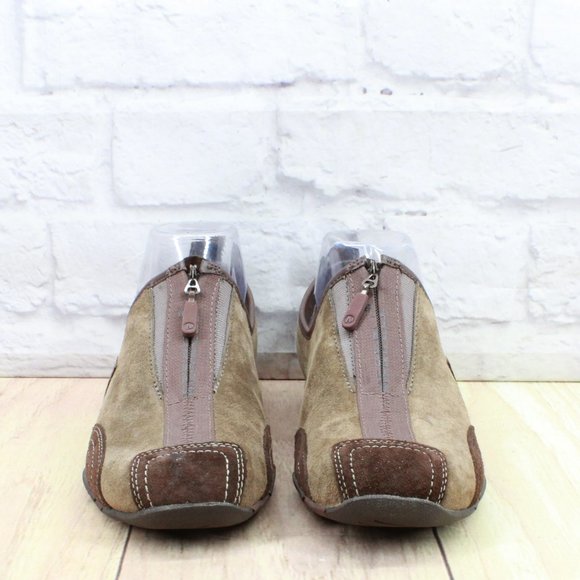 Merrell Barrado Brown Suede Slip on Front Zipper Active Shoes Size 6.5 - Picture 4 of 9